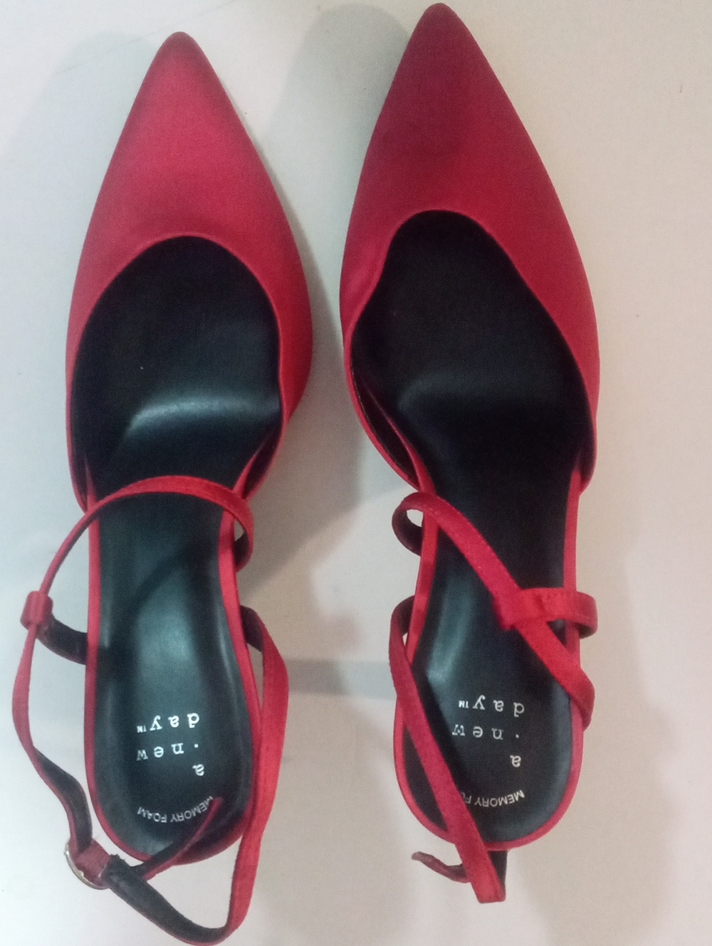 a new day Red Pointed Slingback Heels